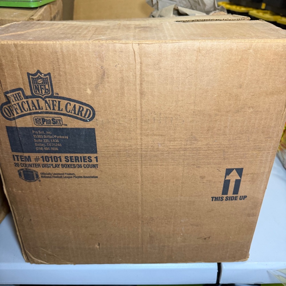 1989 Pro Set Series 1 Football Complete Case 20 Counter Display Boxes 720 Packs